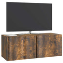 Væghængt TV-skab Røget eg 78,5 x 31 x 30 cm Konstrueret træ