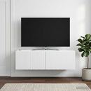 Væghængt TV-skab Hvid 98 x 31 x 30 cm Konstrueret træ