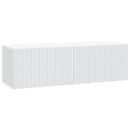 Væghængt TV-skab Hvid 98 x 31 x 30 cm Konstrueret træ