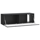 Væghængt TV-skab Sort 98 x 31 x 30 cm Konstrueret træ