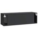 Væghængt TV-skab Sort 98 x 31 x 30 cm Konstrueret træ
