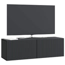 Væghængt TV-skab Sort 98 x 31 x 30 cm Konstrueret træ