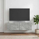 Væghængt TV-skab Betongrå 98 x 31 x 30 cm Konstrueret træ