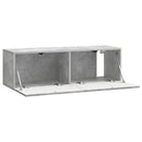 Væghængt TV-skab Betongrå 98 x 31 x 30 cm Konstrueret træ