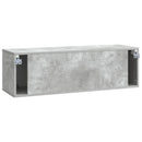 Væghængt TV-skab Betongrå 98 x 31 x 30 cm Konstrueret træ