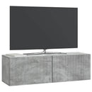 Væghængt TV-skab Betongrå 98 x 31 x 30 cm Konstrueret træ