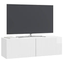 Væghængt TV-skab Hvid højglans 98 x 31 x 30 cm Konstrueret træ