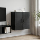 Vægmonteret skab Sort 59 x 31 x 60 cm Konstrueret træ