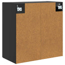 Vægmonteret skab Sort 59 x 31 x 60 cm Konstrueret træ