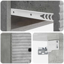 Væghængt Natbord Betongrå 34,5 x 33 x 20 cm Konstrueret træ