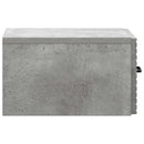 Væghængt Natbord Betongrå 34,5 x 33 x 20 cm Konstrueret træ