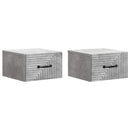 Væghængt Natbord med skuffe 2 pcs Betongrå 34,5 x 33 x 20 cm