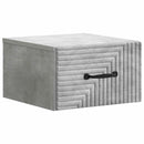 Væghængt Natbord med skuffe 2 pcs Betongrå 34,5 x 33 x 20 cm