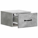Væghængt Natbord med skuffe 2 pcs Betongrå 34,5 x 33 x 20 cm