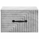 Væghængt Natbord med skuffe 2 pcs Betongrå 34,5 x 33 x 20 cm