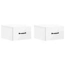 Væghængt Natbord 2 pcs Hvid højglans 34,5 x 33 x 20 cm