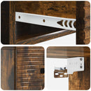 Væghængt Natbord med skuffe 2 pcs Røget eg 34,5 x 33 x 20 cm