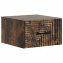 Væghængt Natbord med skuffe 2 pcs Røget eg 34,5 x 33 x 20 cm