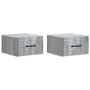 Væghængt Natbord 2 pcs Grå sonoma-eg 34,5 x 33 x 20 cm