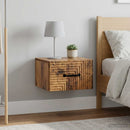 Væghængt Natbord med skuffe 2 pcs Gammelt træ 34,5 x 33 x 20 cm