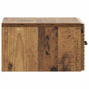 Væghængt Natbord med skuffe 2 pcs Gammelt træ 34,5 x 33 x 20 cm