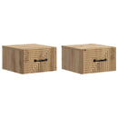 Væghængt Natbord med skuffe 2 pcs Artisan-eg 34,5 x 33 x 20 cm