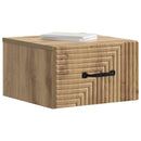 Væghængt Natbord med skuffe 2 pcs Artisan-eg 34,5 x 33 x 20 cm