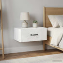 Væghængt Natbord 2 pcs Hvid 49 x 34,5 x 20 cm Konstrueret træ