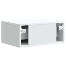 Væghængt Natbord 2 pcs Hvid 49 x 34,5 x 20 cm Konstrueret træ