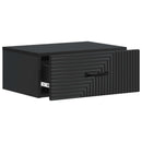 Væghængt Natbord 2 pcs Sort 49 x 34,5 x 20 cm Konstrueret træ