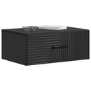 Væghængt Natbord 2 pcs Sort 49 x 34,5 x 20 cm Konstrueret træ