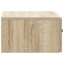 Væghængt Natbord med skuffe 2 pcs Sonoma-eg 49 x 34,5 x 20 cm