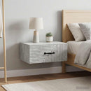 Væghængt Natbord med skuffe 2 pcs Betongrå 49 x 34,5 x 20 cm