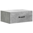 Væghængt Natbord med skuffe 2 pcs Betongrå 49 x 34,5 x 20 cm
