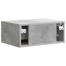 Væghængt Natbord med skuffe 2 pcs Betongrå 49 x 34,5 x 20 cm