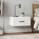 Væghængt Natbord 2 pcs Hvid højglans 49 x 34,5 x 20 cm