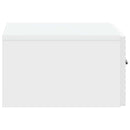 Væghængt Natbord 2 pcs Hvid højglans 49 x 34,5 x 20 cm