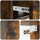 Væghængt Natbord med skuffe 2 pcs Røget eg 49 x 34,5 x 20 cm
