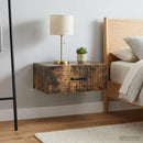 Væghængt Natbord med skuffe 2 pcs Røget eg 49 x 34,5 x 20 cm