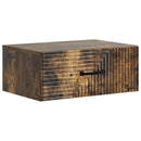 Væghængt Natbord med skuffe 2 pcs Røget eg 49 x 34,5 x 20 cm