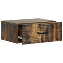 Væghængt Natbord med skuffe 2 pcs Røget eg 49 x 34,5 x 20 cm