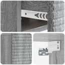 Væghængt Natbord 2 pcs Grå sonoma-eg 49 x 34,5 x 20 cm