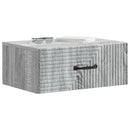 Væghængt Natbord 2 pcs Grå sonoma-eg 49 x 34,5 x 20 cm