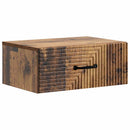 Væghængt Natbord med skuffe 2 pcs Gammelt træ 49 x 34,5 x 20 cm