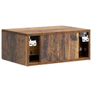 Væghængt Natbord med skuffe 2 pcs Gammelt træ 49 x 34,5 x 20 cm