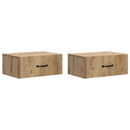 Væghængt Natbord med skuffe 2 pcs Artisan-eg 49 x 34,5 x 20 cm