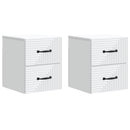 Væghængt Natbord 2 pcs Hvid 34,5 x 33 x 40 cm Konstrueret træ