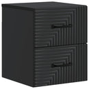 Væghængt Natbord 2 pcs Sort 34,5 x 33 x 40 cm Konstrueret træ