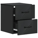 Væghængt Natbord 2 pcs Sort 34,5 x 33 x 40 cm Konstrueret træ