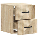 Væghængt Natbord med skuffe 2 pcs Sonoma-eg 34,5 x 33 x 40 cm